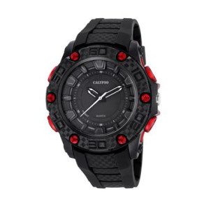 Uhrenarmband Calypso K5699 / K5699-5 / K5699-6 / K5699-7 / K5699-8 Kunststoff Schwarz