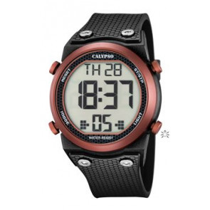Uhrenarmband Calypso K5705-3 / K5705-1 Kunststoff Schwarz 30mm