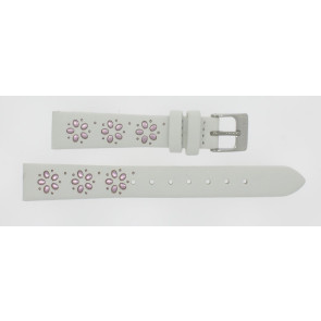 Uhrenarmband Calypso k5712 /2 Leder Weiss 14mm