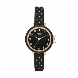 Uhrenarmband Kate Spade New York KSW1355 Silikon Schwarz 12mm