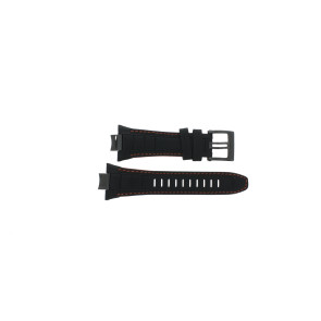 Uhrenarmband Seiko 7T62-0KS0 / SNAE37P1 / L00R111M0 Leder Schwarz 14mm