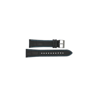 Uhrenarmband Seiko 7T92-0NK0 / SNDD71PC / L08C011N0 Leder Schwarz 22mm