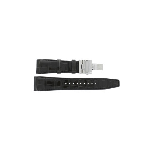 Uhrenarmband Seiko 7X52-0AK0 / SAS038J1 / L0BG012J9 Krokodilhaut Grau 24mm