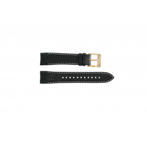 Uhrenarmband Seiko 7T62-0KV0 / SNAE80P1 / L0CE011J0 Leder Schwarz 21mm