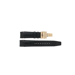 Uhrenarmband Seiko 8X22-0AE0 / SSE105J1 / L0CK01AP9 Leder Schwarz 22mm
