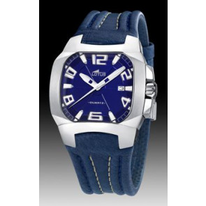 Uhrenarmband Lotus 15507-3 Leder Blau 18mm