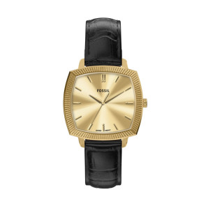 Uhrenarmband Fossil LE1214 Leder Schwarz 18mm