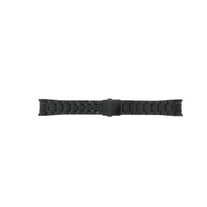 Uhrenarmband Seiko 7T62-0KV0 (04B) / SNAE77P1 / M0ND111M0 Stahl Schwarz 21mm