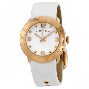 Marc by Marc Jacobs Uhrenarmband MBM1180 Leder Weiss 16mm