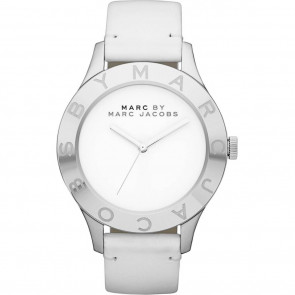 Uhrenarmband Marc by Marc Jacobs MBM1200 Leder Weiss 18mm