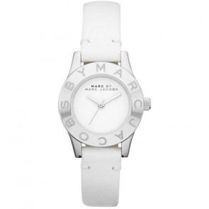 Uhrenarmband Marc by Marc Jacobs MBM1206 Leder Weiss 12mm