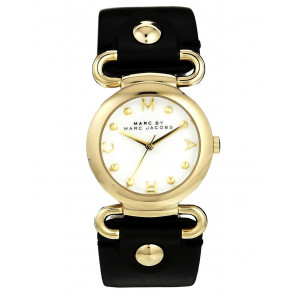 Uhrenarmband Marc by Marc Jacobs MBM1309 Leder Schwarz 24mm