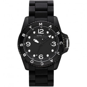 Uhrenarmband Marc by Marc Jacobs MBM2570 Stahl/Silikon Schwarz 24mm
