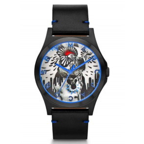 Uhrenarmband Marc by Marc Jacobs MBM8622 Leder Schwarz 20mm