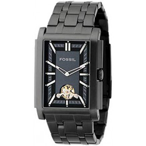 Uhrenarmband Fossil ME1043 Rostfreier Stahl Schwarz 26mm