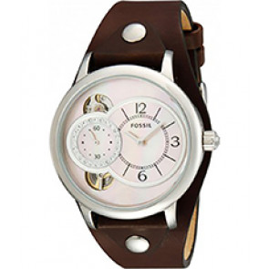 Uhrenarmband Fossil ME1091 Leder Braun 18mm