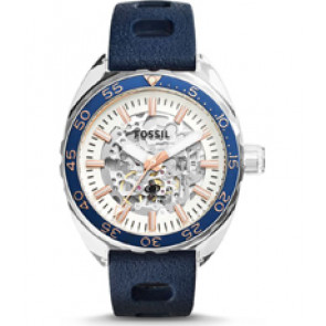 Uhrenarmband Fossil ME3124 Silikon Blau 22mm