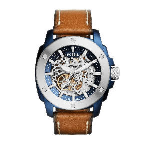 Uhrenarmband Fossil ME3135 Leder Braun 24mm