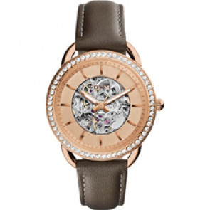 Uhrenarmband Fossil ME3151 Leder Braun 16mm