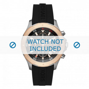 Uhrenarmband Michael Kors MK8568 Silikon Schwarz 22mm