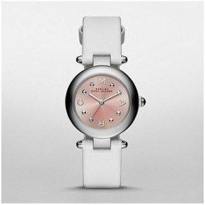 Uhrenarmband Marc by Marc Jacobs MJ1411 Leder Weiss 14mm