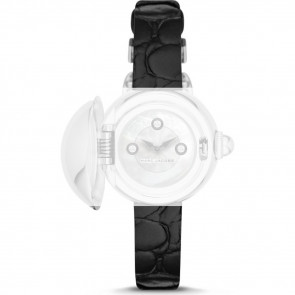 Uhrenarmband Marc by Marc Jacobs MJ1435 Leder Schwarz 10mm