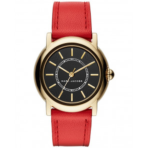Uhrenarmband Marc by Marc Jacobs MJ1452 Leder Rot 18mm