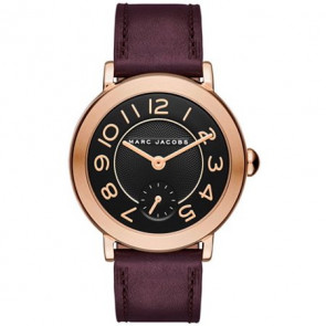 Uhrenarmband Marc by Marc Jacobs MJ1470 Leder Bordeaux 18mm