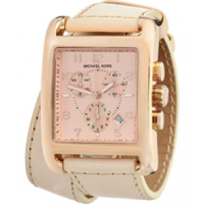 Uhrenarmband Michael Kors MK2225 Leder Beige 24mm