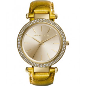 Uhrenarmband Michael Kors MK2351 Leder Vergoldet 20mm