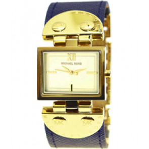 Uhrenarmband Michael Kors MK2366 Leder Blau 26mm