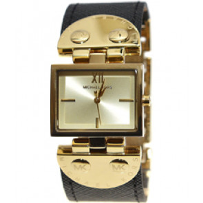 Uhrenarmband Michael Kors MK2370 Leder Schwarz 26mm