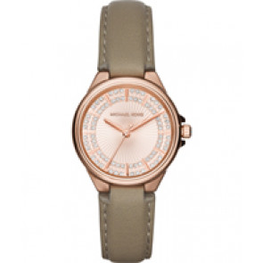 Uhrenarmband Michael Kors MK2435 Leder Beige 18mm