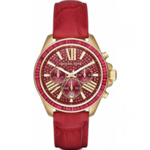 Uhrenarmband Michael Kors MK2452 Leder Rot 20mm