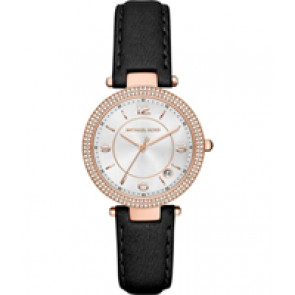 Uhrenarmband Michael Kors MK2462 Leder Schwarz 16mm