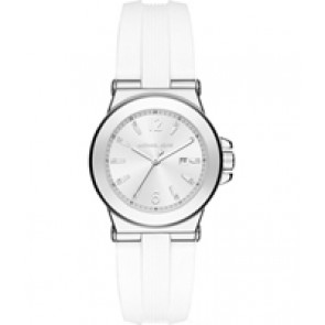 Uhrenarmband Michael Kors MK2498 Silikon Weiss 20mm
