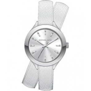 Uhrenarmband Michael Kors MK2500 Leder Weiss 14mm