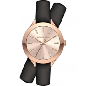 Uhrenarmband Michael Kors MK2553 Leder Schwarz 14mm