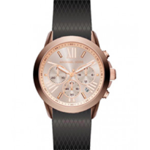 Uhrenarmband Michael Kors MK2557 Silikon Schwarz 20mm