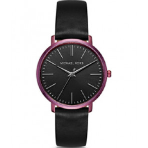 Uhrenarmband Michael Kors MK2646 Leder Schwarz 18mm