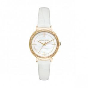 Uhrenarmband Michael Kors MK2662 Leder Weiss 14mm