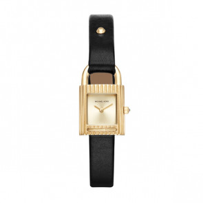 Uhrenarmband (Armband + Gehäuse-Kombination) Michael Kors MK2692 Leder Schwarz 12mm