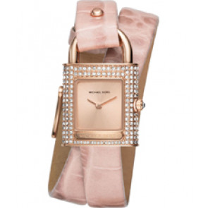 Uhrenarmband (Armband + Gehäuse-Kombination) Michael Kors MK2706 Leder Rosa 12mm