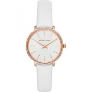 Uhrenarmband Michael Kors MK2802 Leder Weiss 14mm