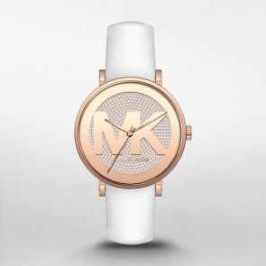 Uhrenarmband Michael Kors MK2958 Leder Weiss 18mm