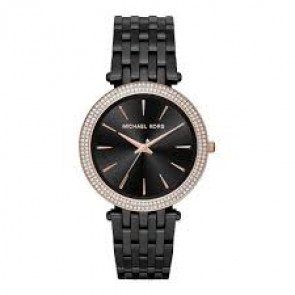 Uhrenarmband Michael Kors MK3407 Stahl Schwarz 20mm