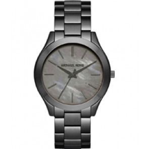 Uhrenarmband Michael Kors MK3413 Stahl Anthrazitgrau 20mm