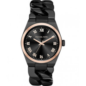 Uhrenarmband Michael Kors MK3415 Stahl Schwarz 24mm