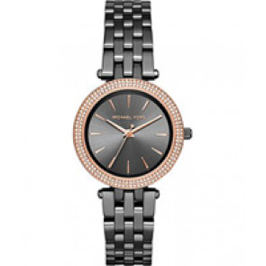 Uhrenarmband Michael Kors MK3432 Stahl Anthrazitgrau 16mm