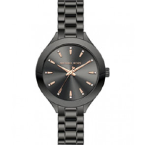 Uhrenarmband Michael Kors MK3537 Stahl Anthrazitgrau 14mm